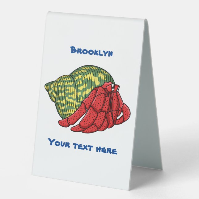 Cute hermit crab cartoon illustration  (Front)