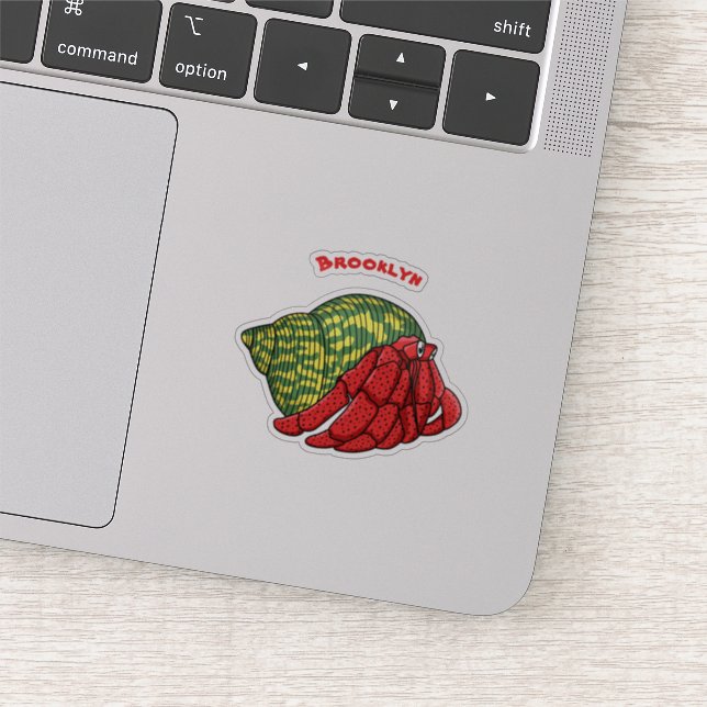 Cute hermit crab cartoon illustration (Detail)