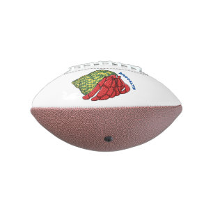 Cute hermit crab cartoon illustration football