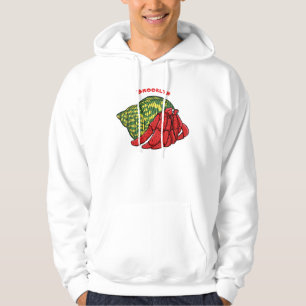 Cute hermit crab cartoon illustration hoodie