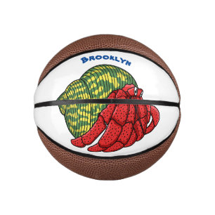Cute hermit crab cartoon illustration mini basketball