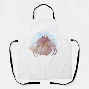 Cute hermit crab sketch apron