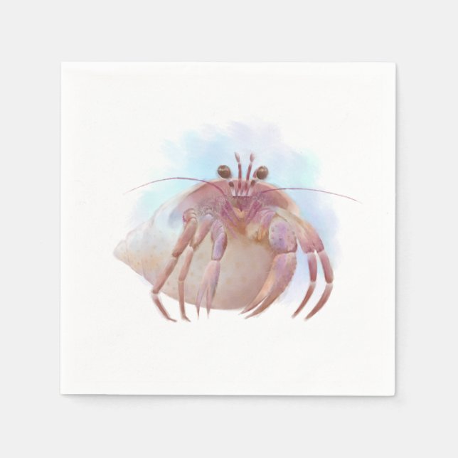 Cute hermit crab sketch napkin (Front)