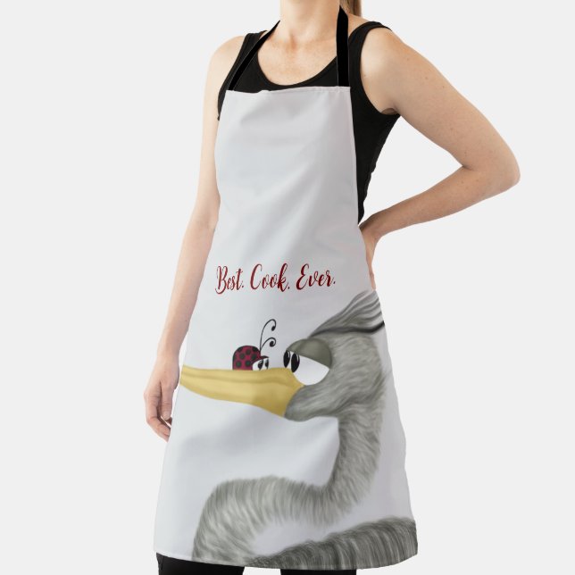 Cute Heron and Ladybug Apron (Insitu)