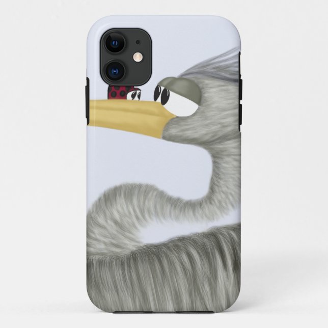 Cute Heron and Ladybug Case-Mate iPhone Case (Back)