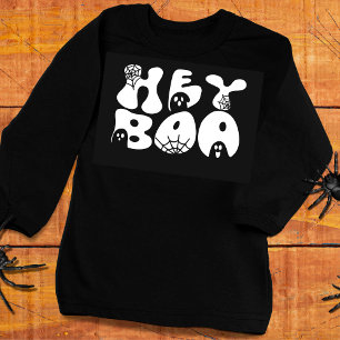 Cute Hey Boo Funny Halloween Groovy Retro Ghost Sweatshirt