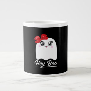 Cute Hey Boo Halloween Design Large Coffee Mug