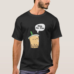 Cute Hey Cu Tea Bubble Tea Boba Milk Tea Kawaii Gi T-Shirt