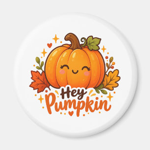 Cute Hey Pumpkin Autumn Halloween Magnet