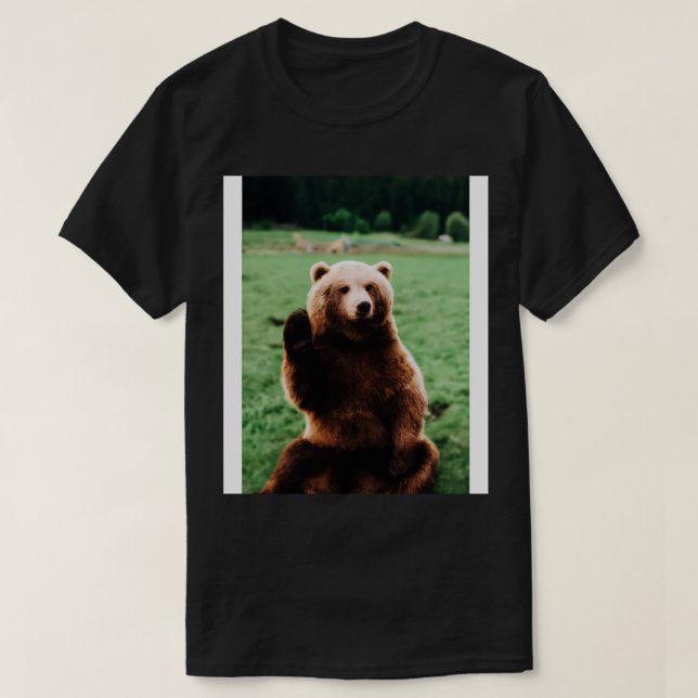Cute Hi Bear T-Shirt (Design Front)