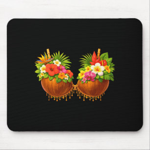 Cute Hibiscus Coco Bra Hawaii Summer Vacation Mouse Pad