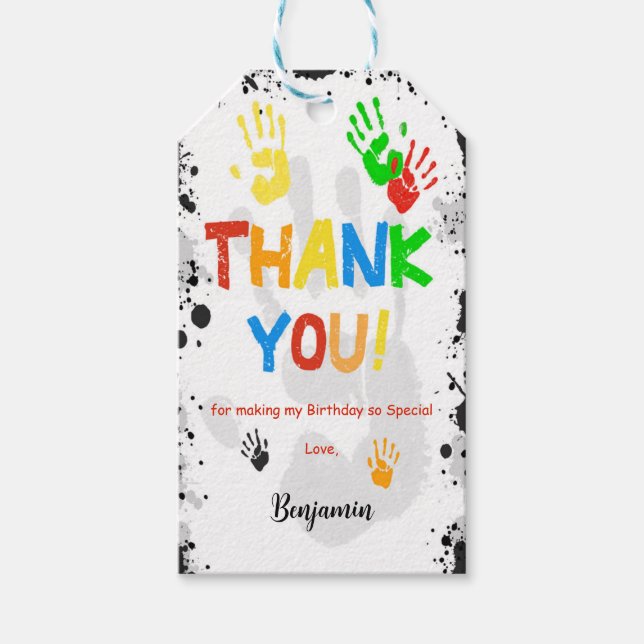 Cute High Five Gift Tags  (Front)