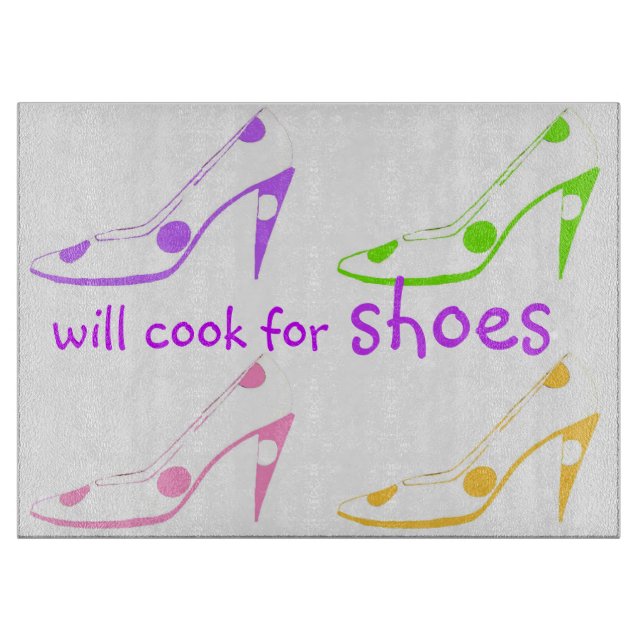 Cute High Heel Shoes for Female Cooks Cutting Board (Front)