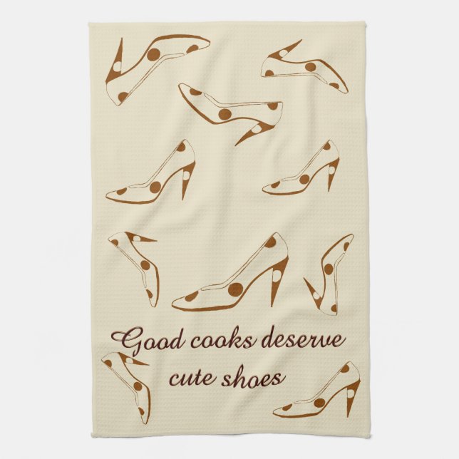 Cute High Heel Shoes Tea Towel (Vertical)