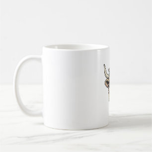 Cute Highland Cow Bubble Gum Vintage Vector Design Coffee Mug