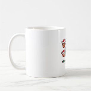 Cute Highland Cow Christmas Merry and Bright, Scot Coffee Mug