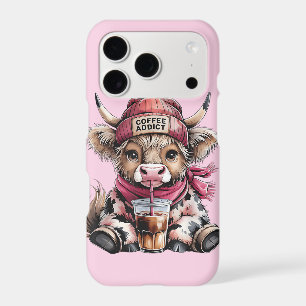 Cute Highland Cow Coffee Addict Funny Drink Coffee
