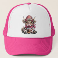 Cute Highland Cow Coffee Addict Funny Drink Coffee