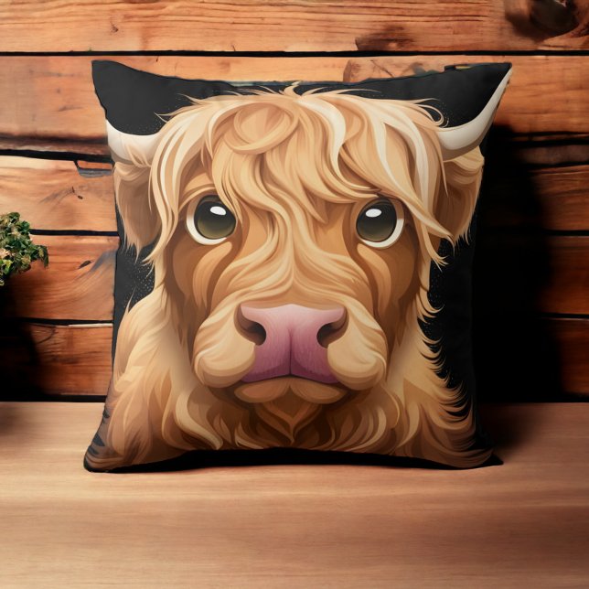 Cute Highland Cow  Cushion (Creator Uploaded)