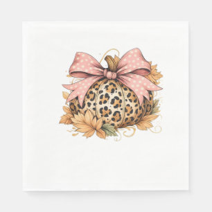 Cute Highland Cow Fall Autumn Girly Thanksgiving C Napkin