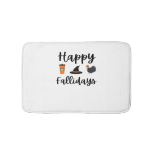 Cute Highland Cow Fall Autumn Girly Thanksgiving O Bath Mat
