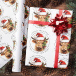 Cute Highland Cow Festive Farm Merry Christmas Wrapping Paper Sheet<br><div class="desc">Looking for an adorable and unique way to send your Christmas greetings this year? Look no further than our highland cow and calf Christmas cards! Featuring a cute and festive design, these cards are perfect for cow lovers, country, and western enthusiasts alike. Each card features a highland cow wearing a...</div>