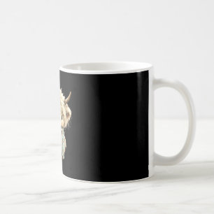 Cute highland cow floral boho farm animal cowgirl coffee mug