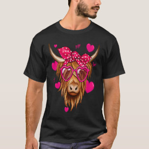 Cute Highland Cow For Women Highland Cow Valentin T-Shirt