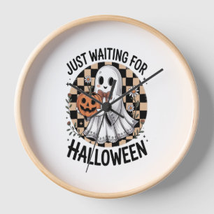 Cute Highland Cow Halloween (2) Clock