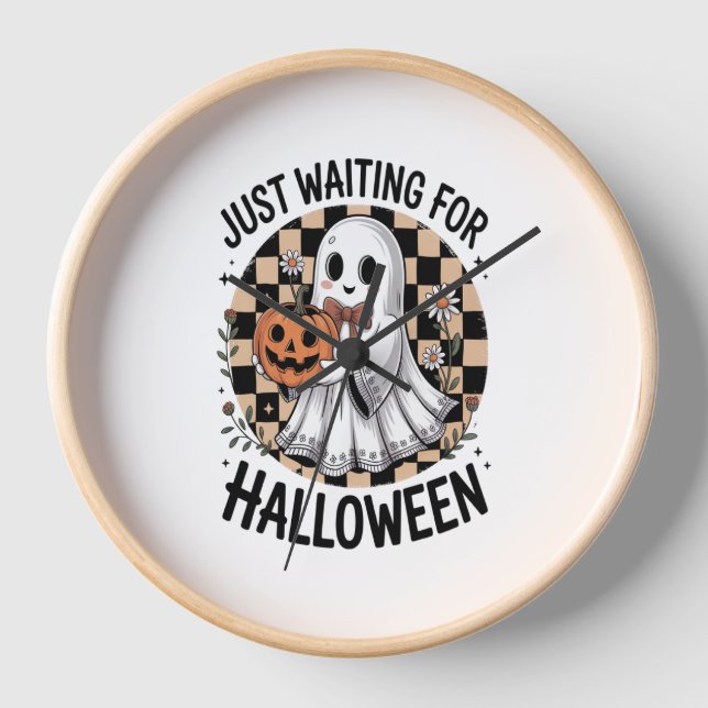 Cute Highland Cow Halloween (2) Clock (Front)