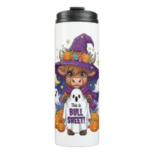 Cute Highland Cow Halloween Thermal Tumbler