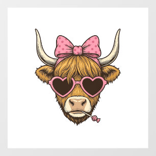 Cute Highland Cow Heart Glasses Vintage Shirt Desi