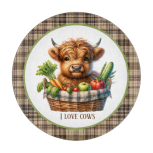 Cute Highland cow lovers customisable Cutting Board