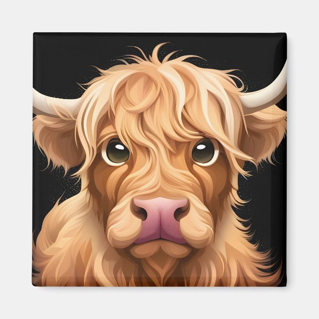 Cute Highland Cow  Magnet (Front)