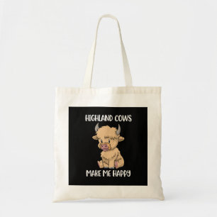 Cute Highland Cow Spirit Animal Cow Gift Messy Ha Tote Bag