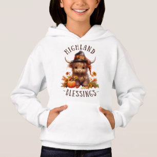 Cute Highland Cow Thanksgiving Blessings 
