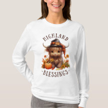 Cute Highland Cow Thanksgiving Blessings