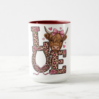 Cute Highland Cow Valentine Love Mug