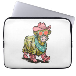Cute Highland Cow , Western Laptop Sleeve