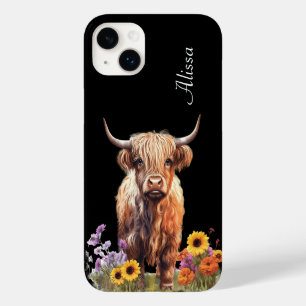 Cute Highland Cow with Name Case-Mate iPhone 14 Plus Case