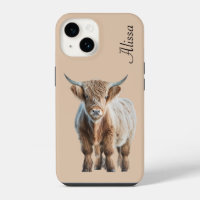 Cute Highland Cow with Name