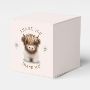 Cute Highlands Scottish Cow Favour Box