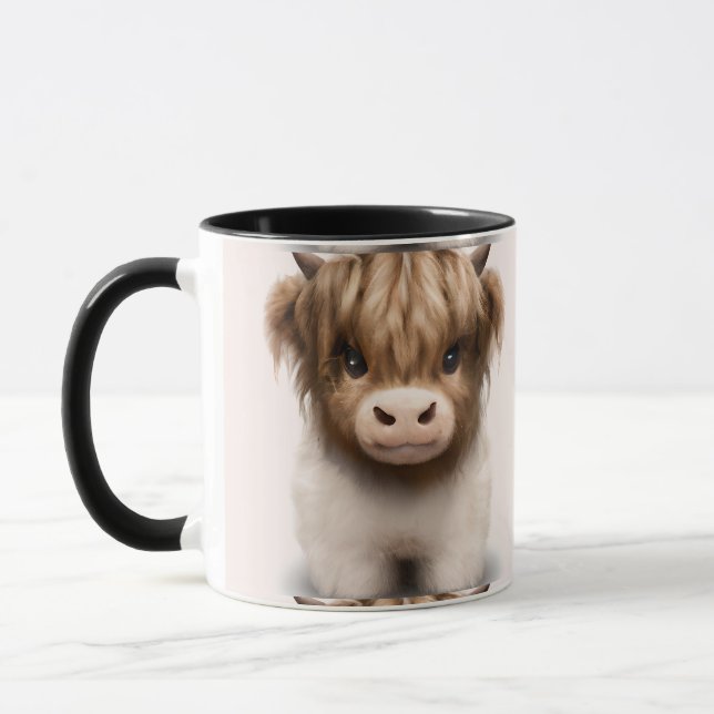 Cute Highlands Scottish Cow Mug (Left)