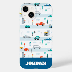 Cute Highway Vehicle Pattern Case-Mate iPhone 14 Case