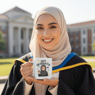 Cute Hijab Graduation Girl Just Graduated  Coffee Mug