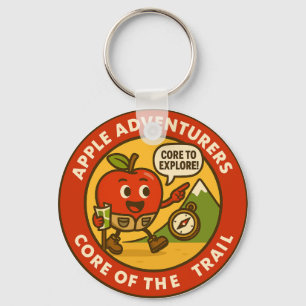 Cute Hiking Apple Outdoor Explorer Gear Key Ring