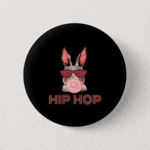 Cute Hip Hop Bunny Sunglasses Easter 6 Cm Round Badge