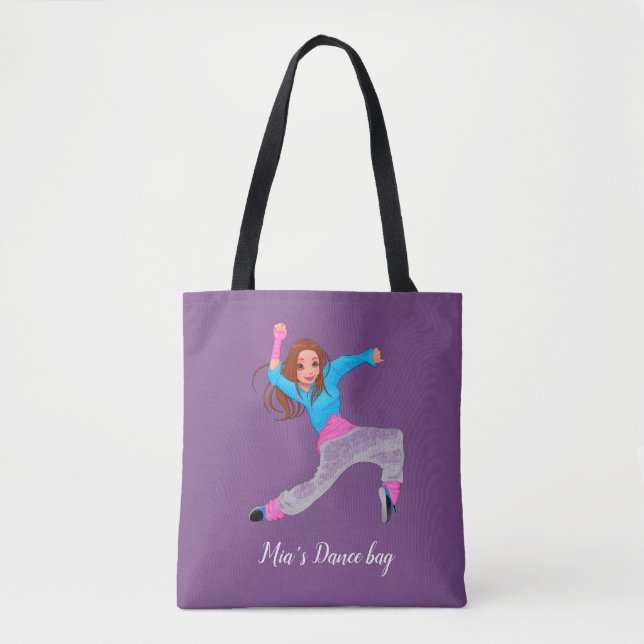 Cute hip hop dancer girl's dance bag (Front)
