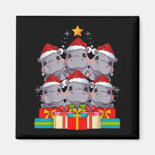 Cute Hip Le Hiptamus Christmas Tree Xmas Hat Magnet