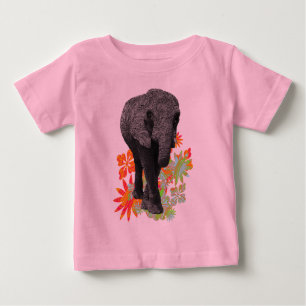Cute Hippie Elephant Baby T-Shirt